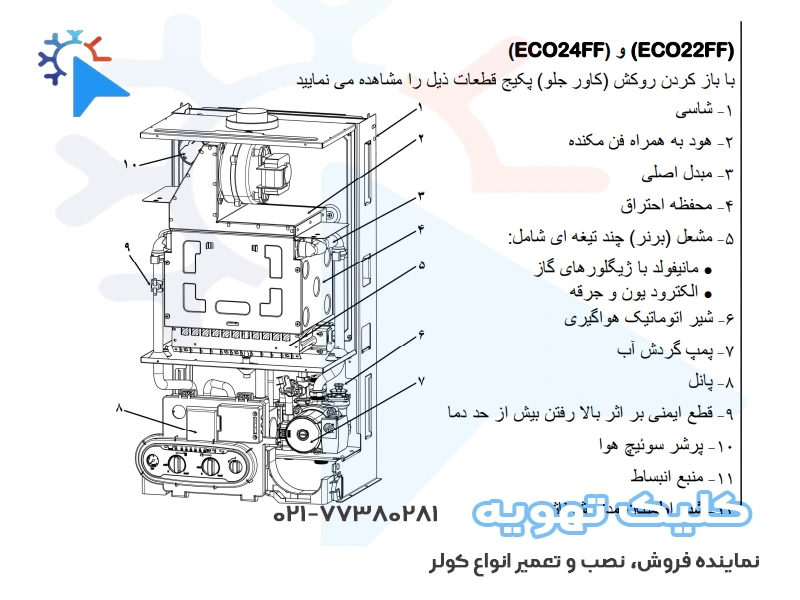 قطعات پکیج -تعمیر پکیج ایران رادیاتور تهران